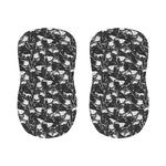 Grey And White Shark Pattern Print Bar Stool Covers