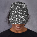 Grey And White Shark Pattern Print Baseball Cap