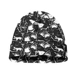Grey And White Shark Pattern Print Beanie