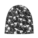 Grey And White Shark Pattern Print Beanie