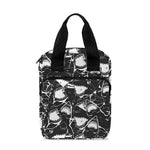 Grey And White Shark Pattern Print Bible Tote Bag