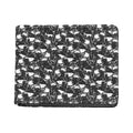 Grey And White Shark Pattern Print Bifold Wallet