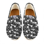 Grey And White Shark Pattern Print Casual Shoes