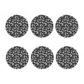 Grey And White Shark Pattern Print Coaster Set