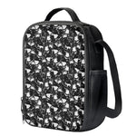 Grey And White Shark Pattern Print Crossbody Lunch Bag