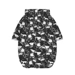 Grey And White Shark Pattern Print Dog Zip Up Hoodie