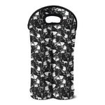 Grey And White Shark Pattern Print Double Neoprene Wine Tote