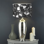 Grey And White Shark Pattern Print Drum Lamp Shade