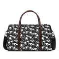 Grey And White Shark Pattern Print Duffel Bag