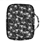 Grey And White Shark Pattern Print Front Pocket Bible Bag