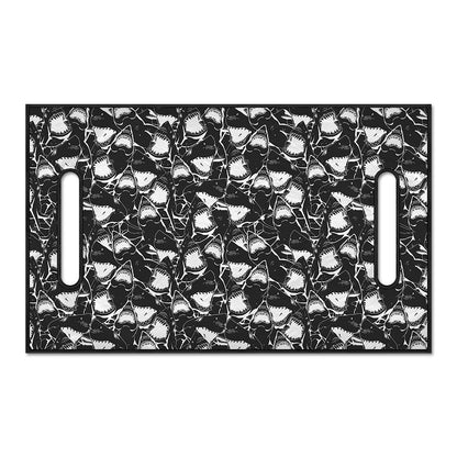 Grey And White Shark Pattern Print Golf Cart Seat Cover