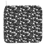 Grey And White Shark Pattern Print Hand Towel