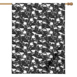 Grey And White Shark Pattern Print House Flag