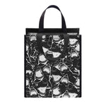 Grey And White Shark Pattern Print Insulated Lunch Tote