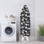 Grey And White Shark Pattern Print Ironing Board Cover