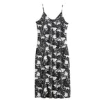 Grey And White Shark Pattern Print Jersey Midi Cami Dress