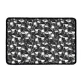 Grey And White Shark Pattern Print Kitchen Mat