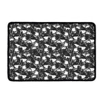 Grey And White Shark Pattern Print Kitchen Mat