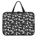 Grey And White Shark Pattern Print Laptop Sleeve With Handle