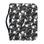 Grey And White Shark Pattern Print Leather Bible Cover