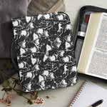 Grey And White Shark Pattern Print Leather Bible Cover