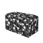 Grey And White Shark Pattern Print Leather Tissue Box Cover