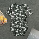 Grey And White Shark Pattern Print Men's Bodysuit