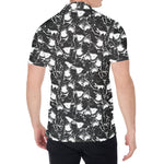 Grey And White Shark Pattern Print Men's Shirt