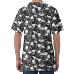 Grey And White Shark Pattern Print Men's Velvet T-Shirt