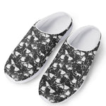 Grey And White Shark Pattern Print Mesh Casual Shoes