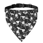 Grey And White Shark Pattern Print Over The Collar Dog Bandana