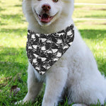 Grey And White Shark Pattern Print Over The Collar Dog Bandana