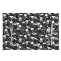 Grey And White Shark Pattern Print Placemat