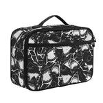Grey And White Shark Pattern Print Portable Lunch Bag
