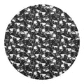 Grey And White Shark Pattern Print Round Blanket