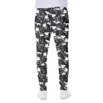 Grey And White Shark Pattern Print Scuba Joggers