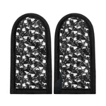 Grey And White Shark Pattern Print Skillet Handle Cover