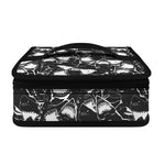 Grey And White Shark Pattern Print Small Lunch Bag
