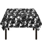 Grey And White Shark Pattern Print Tablecloth