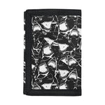Grey And White Shark Pattern Print Trifold Wallet