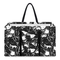 Grey And White Shark Pattern Print Utility Tote Bag