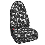 Grey And White Shark Pattern Print Waterproof Car Seat Cover