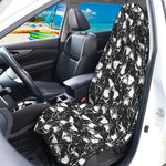 Grey And White Shark Pattern Print Waterproof Car Seat Cover