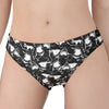 Grey And White Shark Pattern Print Women's Panties