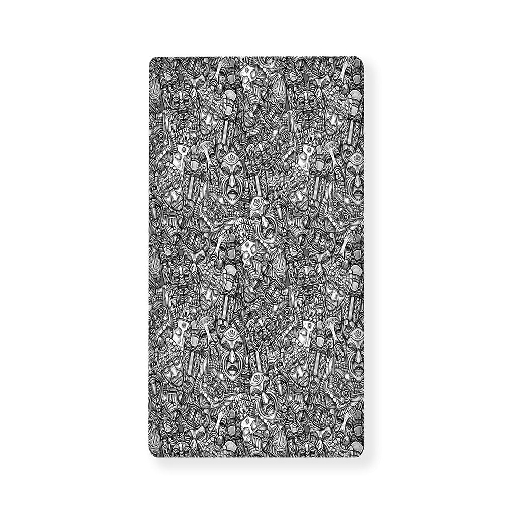 Grey And White Totem Pattern Print Baby Crib Sheet