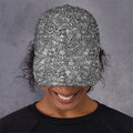 Grey And White Totem Pattern Print Baseball Cap