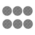 Grey And White Totem Pattern Print Coaster Set