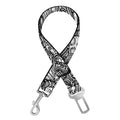 Grey And White Totem Pattern Print Dog Seat Belt