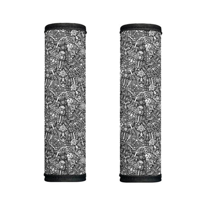 Grey And White Totem Pattern Print Handle Covers