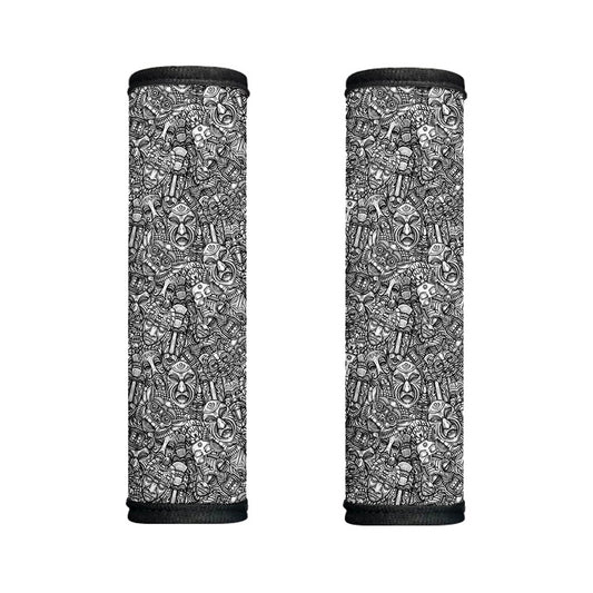 Grey And White Totem Pattern Print Handle Covers